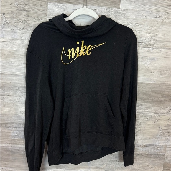 Nike Tops - Nike Black Pullover with Gold Swoosh